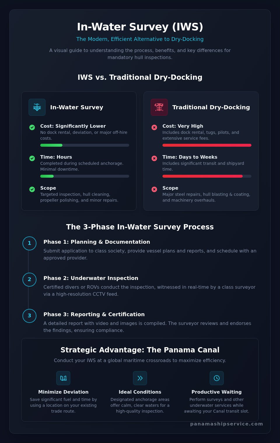 In-Water Survey: The Definitive Guide for Ship Operators - Infographic