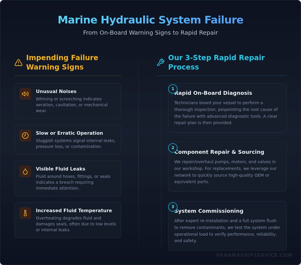 Marine Hydraulic Repair at the Panama Canal: A Complete Guide - Infographic