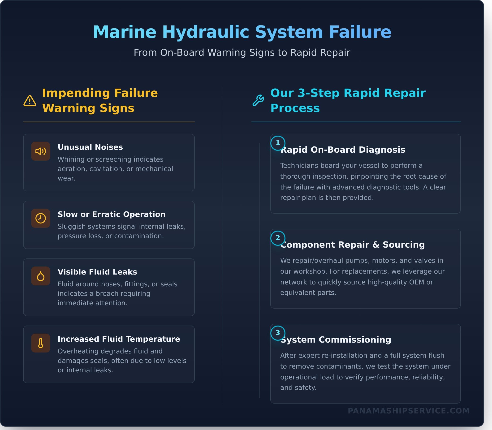 Marine Hydraulic Repair at the Panama Canal: A Complete Guide - Infographic