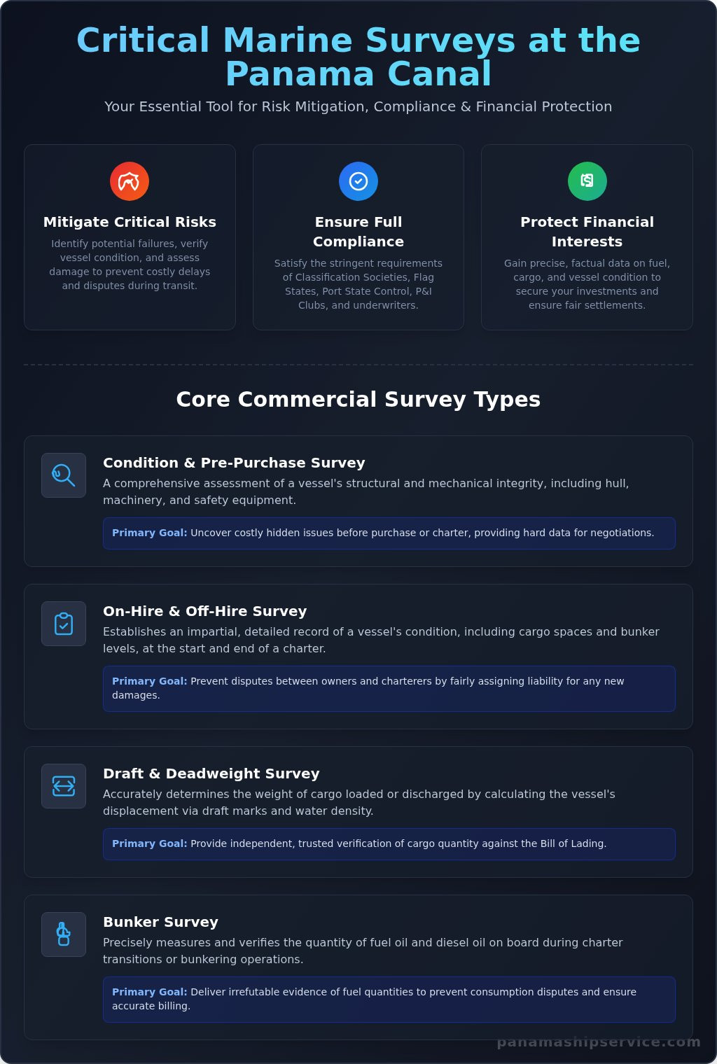 Marine Surveys in Panama: The Complete Guide for Ship Operators - Infographic