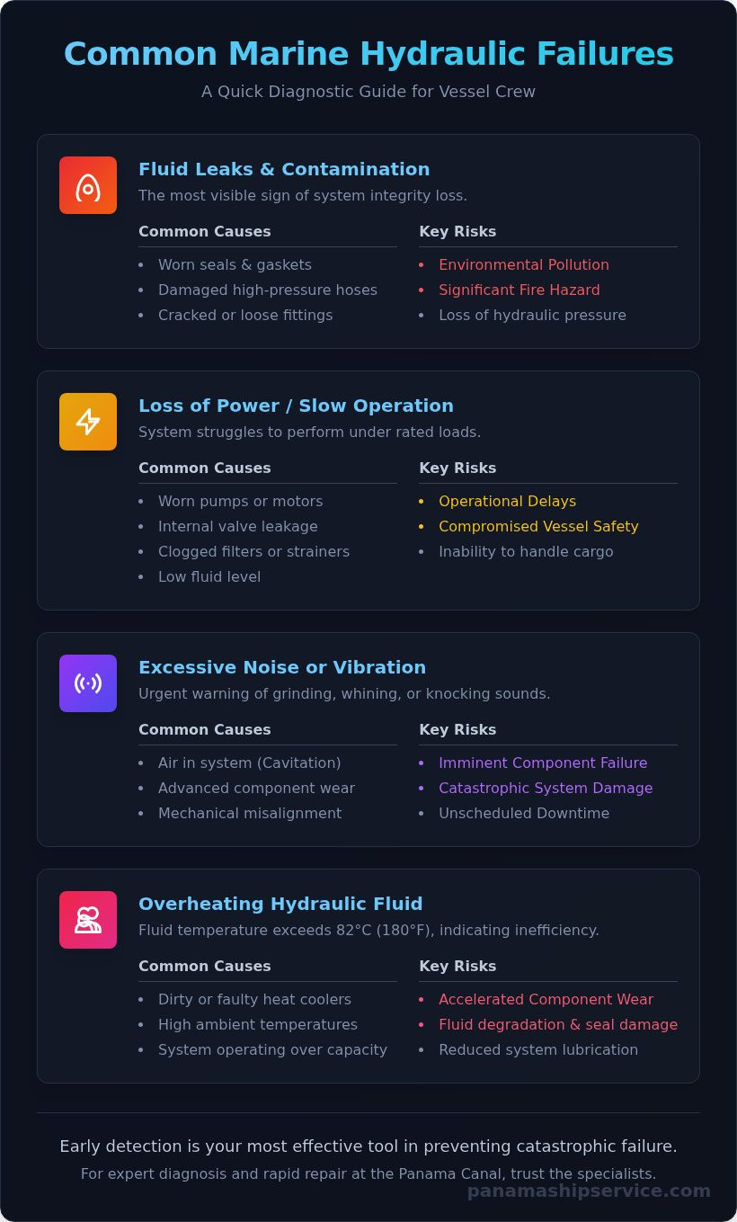 Expert Marine Hydraulic System Repair at the Panama Canal - Infographic