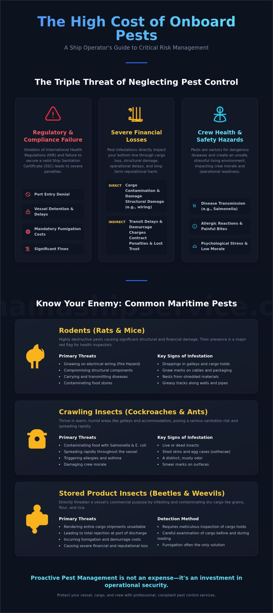 Ship Pest Control Services: The Complete Guide for Vessel Operators - Infographic