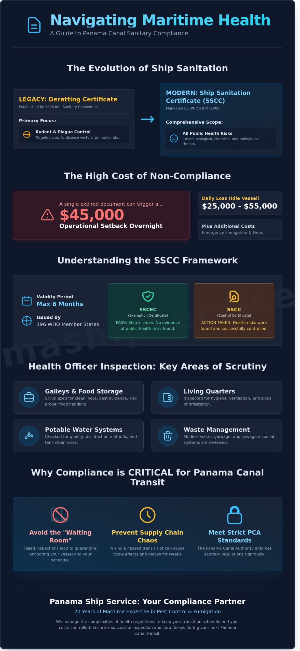 What is a Deratting Certificate? A Guide to Ship Sanitation Compliance (2026) - Infographic